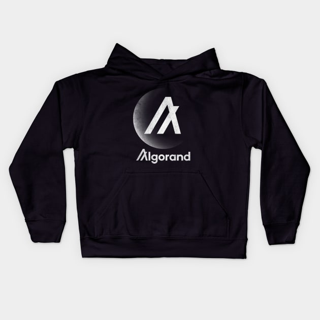 Vintage Algorand ALGO Coin To The Moon Crypto Token Cryptocurrency Blockchain Wallet Birthday Gift For Men Women Kids Kids Hoodie by Thingking About